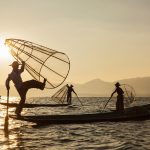 インレー湖の漁師