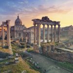 朝のフォロ・ロマーノ　イタリアの風景