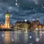 冬の夜のロンドン　イギリスの風景