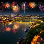 ブラチスラバの花火　スロバキアの風景
