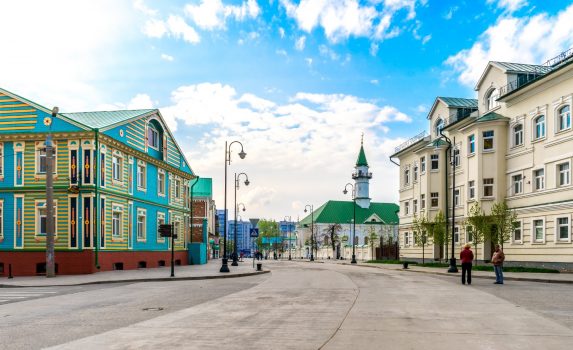 ロシア連邦・タタールスタン共和国の首都カザンの町並み　ロシアの風景
