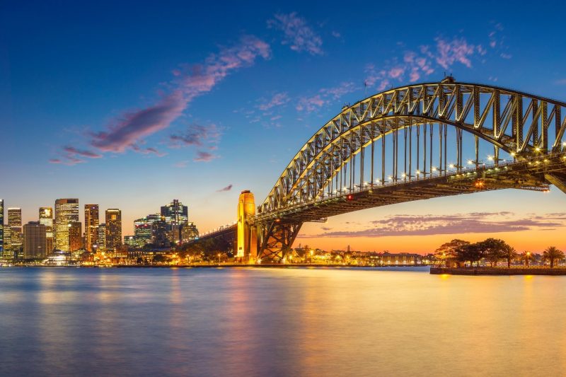 夕暮れのハーバーブリッジ シドニーの風景 オーストラリアの風景 Beautiful 世界の絶景 美しい景色