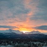 アラスカ　アンカレッジの朝の風景