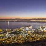 夜明けのケープタウン　南アフリカの風景