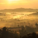 トゥンサレンルアング国立公園の朝の風景　タイ　ペッチャブーン県