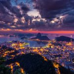 リオデジャネイロのトワイライト風景　ブラジルの風景