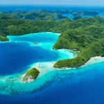 パラオの島々と太平洋の美しい景色