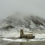 冬のアルプスの風景