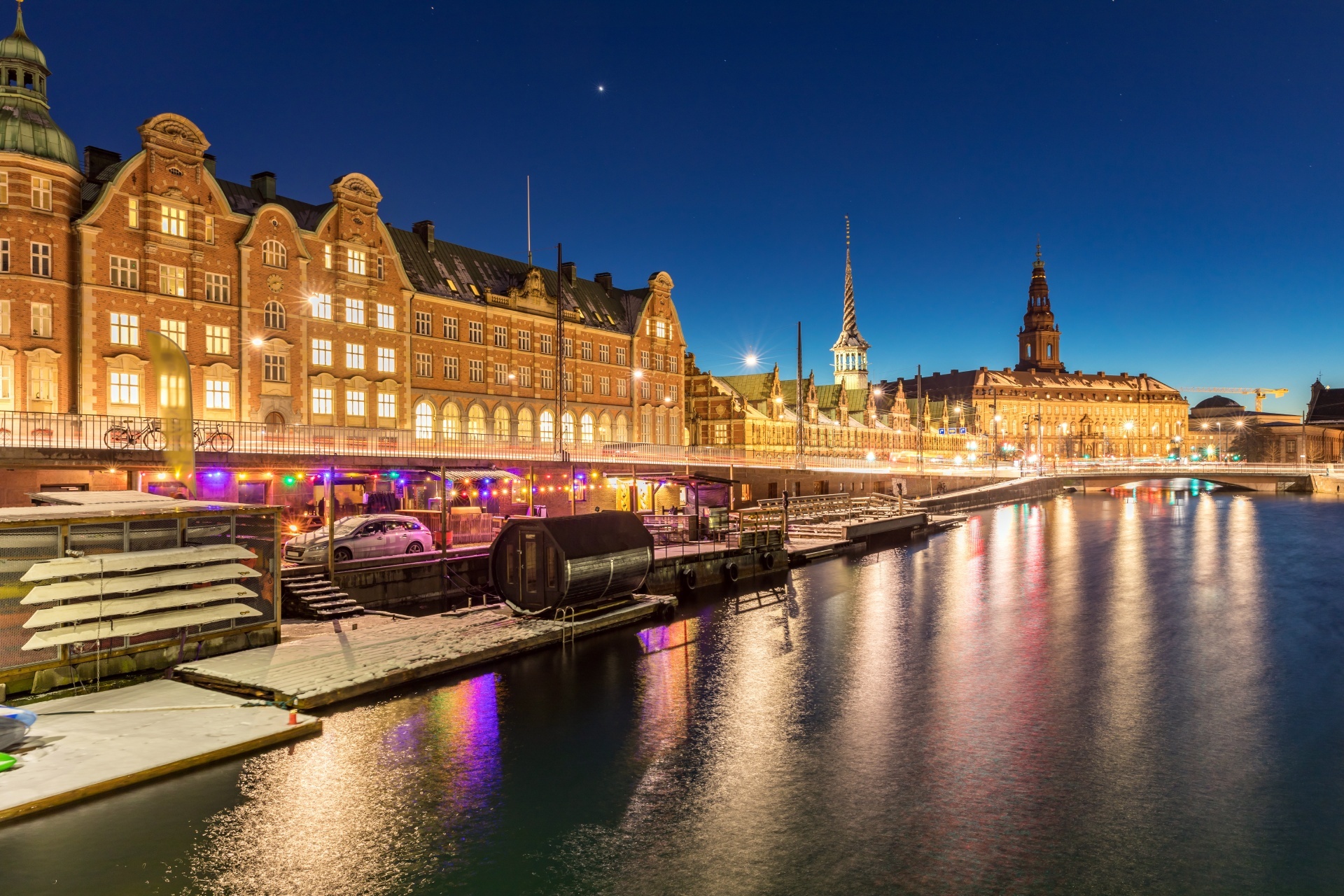 コペンハーゲンのトワイライトシーン　デンマークの風景