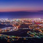 台湾　新竹の夜景　台湾の風景