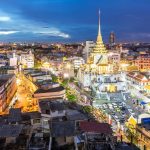 ワット・トライミットとチャイナタウンの風景　バンコクの風景　タイの風景