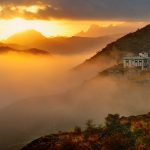 日の出の風景　サウジアラビアの風景
