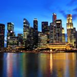 夜のシンガポール　シンガポールの風景