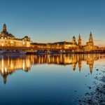 夜明けのドレスデンの風景　ドイツの風景