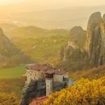 メテオラの風景　ギリシャの風景
