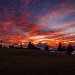 プカキ湖の夕焼け　ニュージーランドの風景