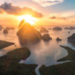 クラビの朝の風景　タイの風景