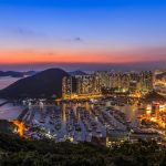 夕暮れの香港仔（アバディーン）　香港の風景