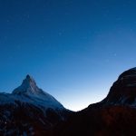 マッターホルンのトワイライト風景　ツェルマット、スイスの風景