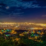 キングストンの夜景　ジャマイカの風景