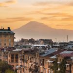 エレバンの朝の風景　アルメニアの風景