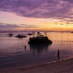 セブ島の夕暮れの風景　フィリピンの風景