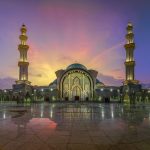 連邦直轄領モスクの日暮れの風景　マレーシアの風景