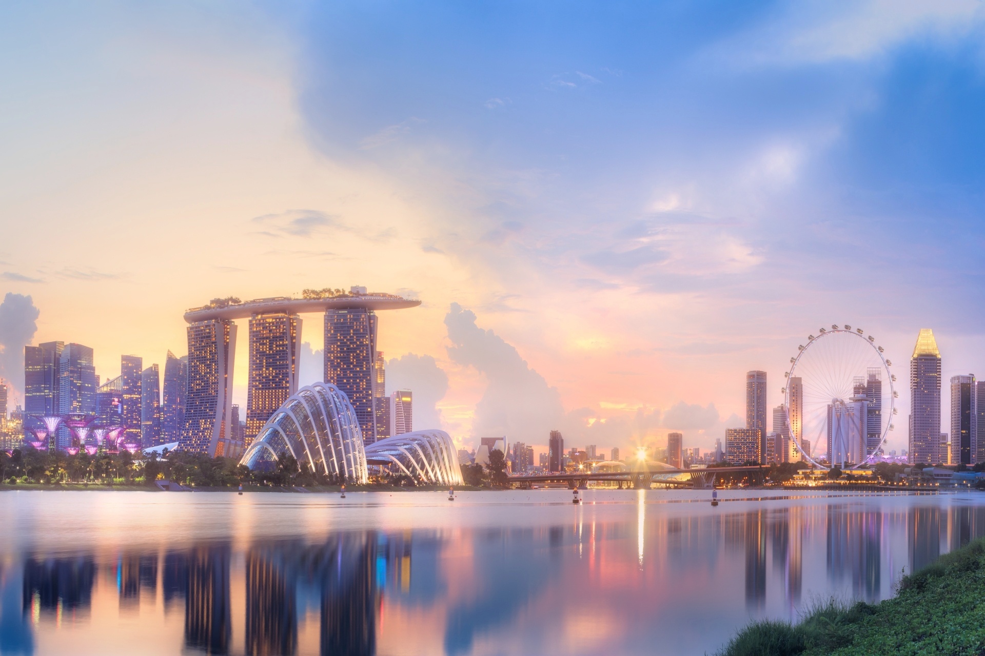 マリーナベイの風景　シンガポールの風景
