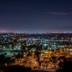 夜のシグナル・ヒルの風景　アメリカの風景