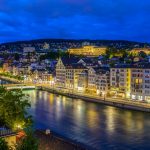 夜のチューリッヒ　スイスの風景