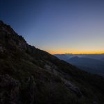 夕暮れのパタゴニアの風景　アルゼンチンの風景