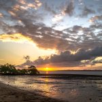 ウェリントン・ポイントの夕日　ブリスベン　オーストラリアの風景