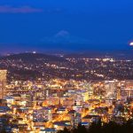 ピトック邸から眺める夜の町並み　アメリカの風景
