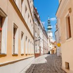 ブラチスラバの路地の風景　スロバキアの風景