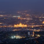 エルジェベートから見るブダペストの眺め　ハンガリーの風景