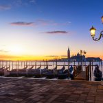 朝のヴェネツィアの風景　イタリアの風景