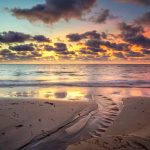 ラブアン島の夕暮れ　マレーシアの風景
