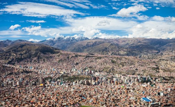 ラパスのパノラマ風景　ボリビアの風景