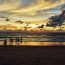 プーケット　カロンビーチの夕暮れの風景