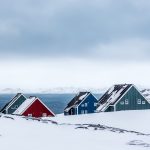 北極圏の町ヌークの風景　グリーンランドの風景