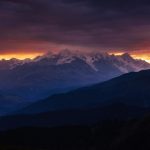山のある風景　ジョージアの風景