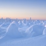 冬のウラル山脈の風景　ロシアの風景