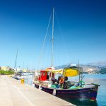 アルゴストリの港の風景　ケファロニア島　ギリシャの風景