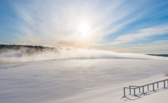 冬のロバニエミ　フィンランドの風景