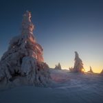 冬の山岳風景　スロバキアの風景