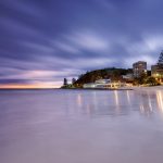 夕暮れのバーレイ・ヘッズ・ビーチ　オーストラリアの風景