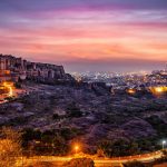 夕暮れのジョードプル　インドの風景