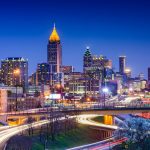 ジョージア州アトランタの夜景　アメリカの風景
