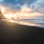 レイニスフィヤラの朝の風景　アイスランドの風景　