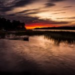 北欧の夕暮れ　北欧の風景